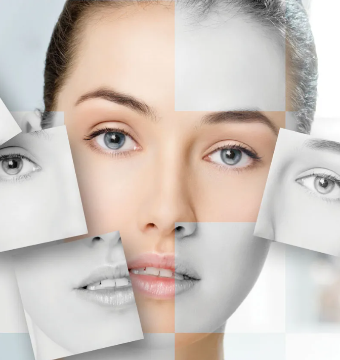 Calm, healthy skin in natural light